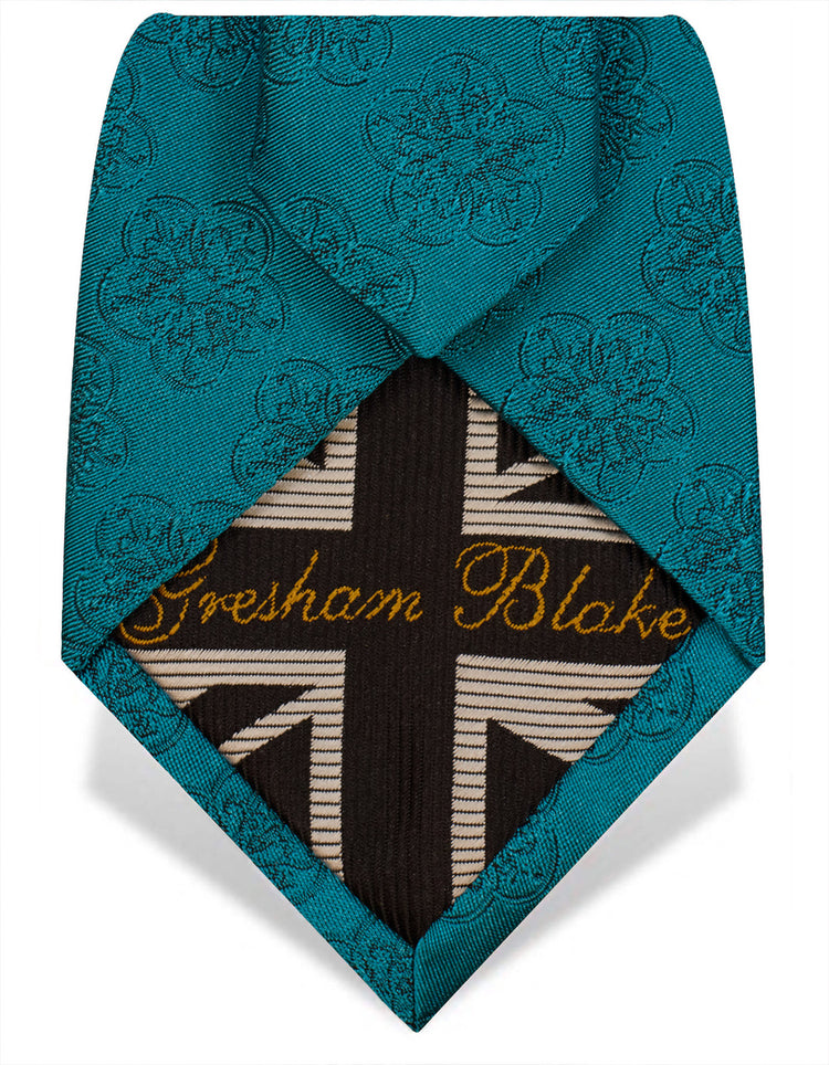 Teal GB Logo Tie