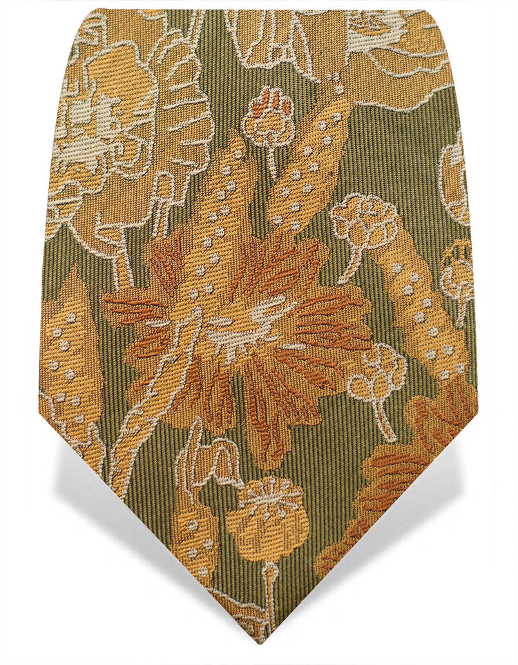 Orange Poppy & Barley Tie