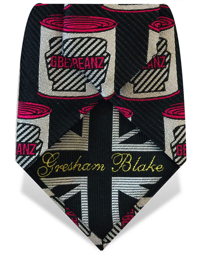 Black & Pink Gbeanz Tie