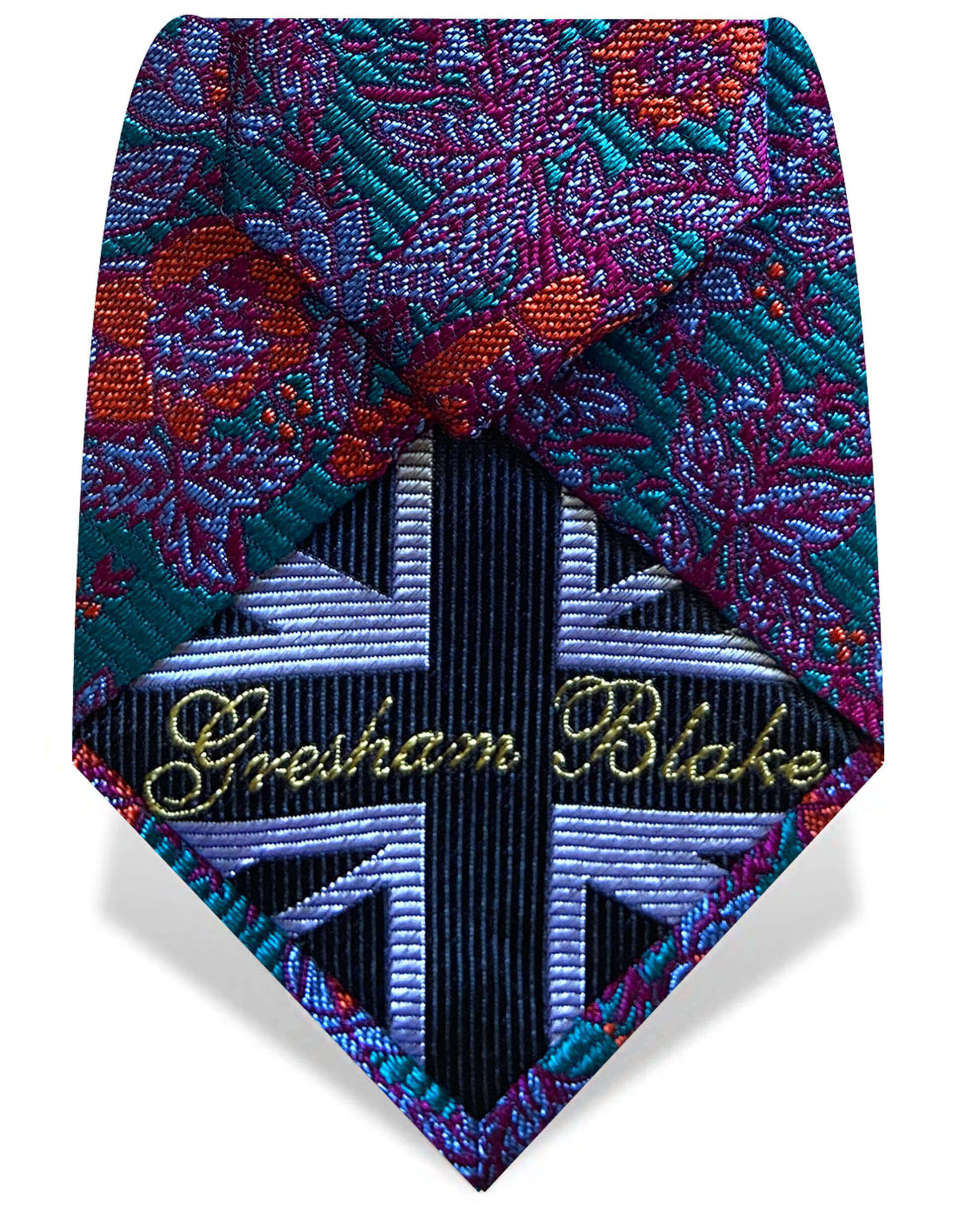 fuchsia & tangerine luxury tie