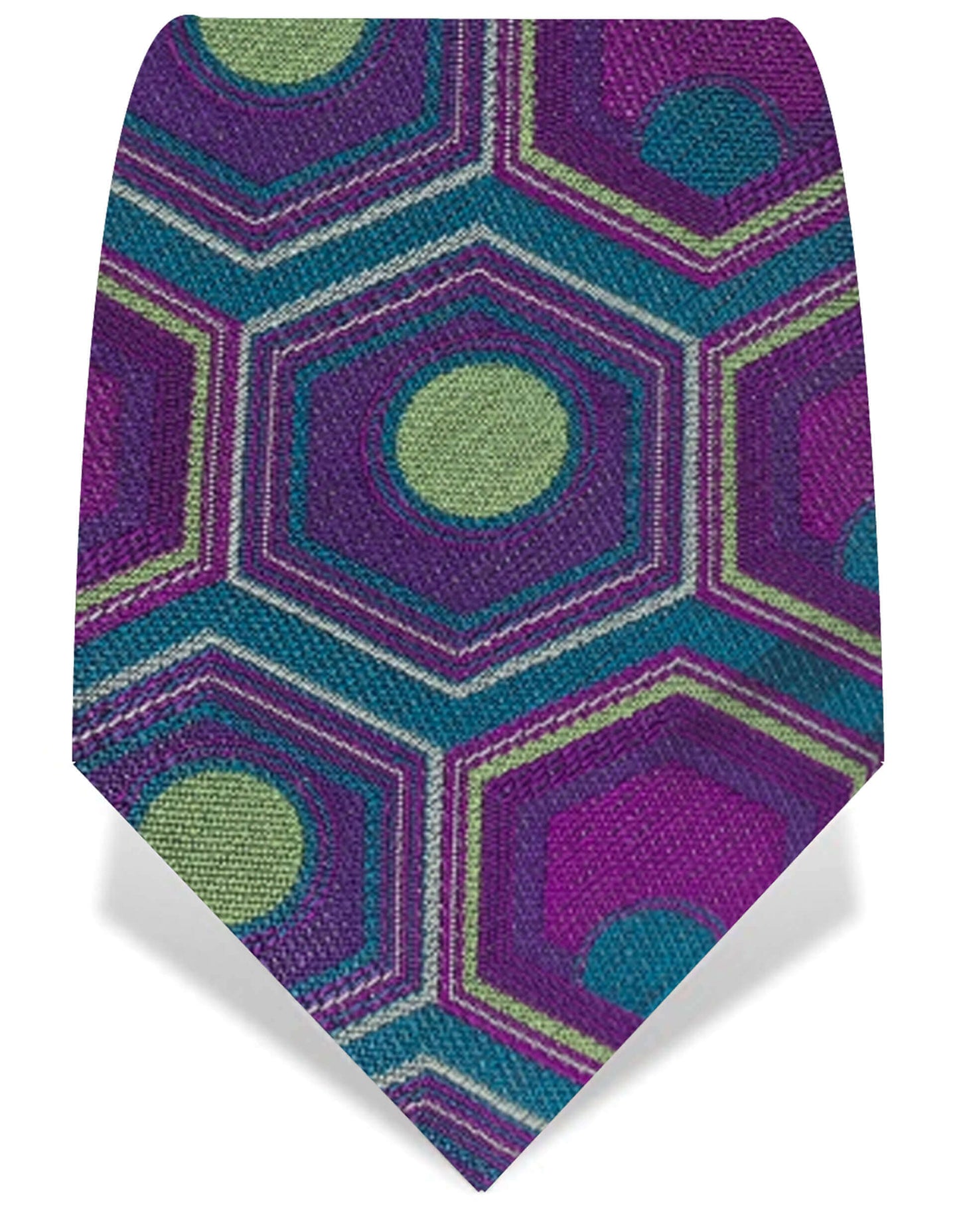purple green silk tie