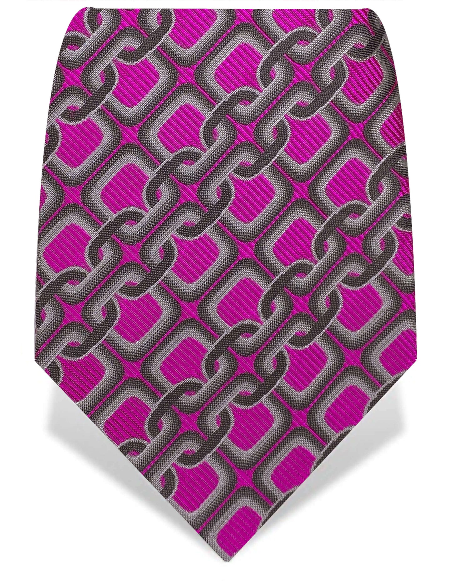 fuchsia chain design tie
