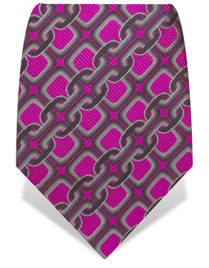 fuchsia chain design tie