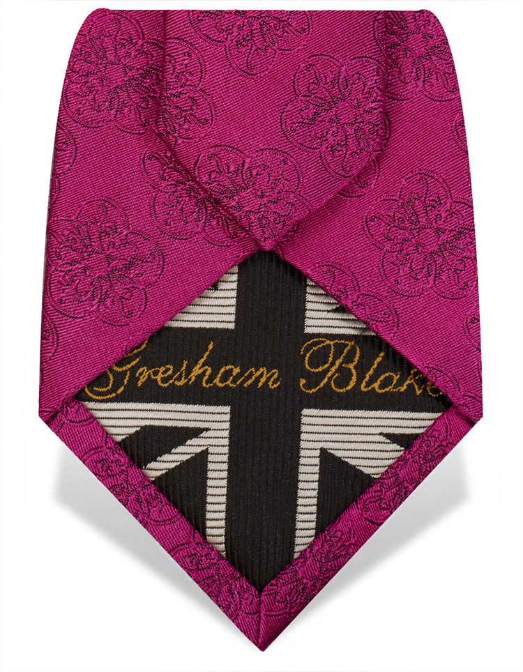 Hot Pink GB Logo Tie