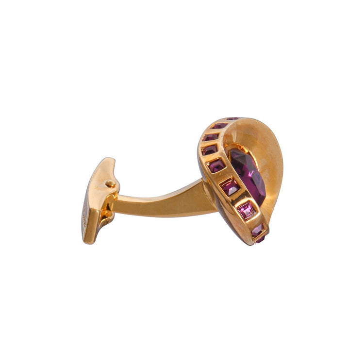 Purple Gem Gold Eye Cufflinks