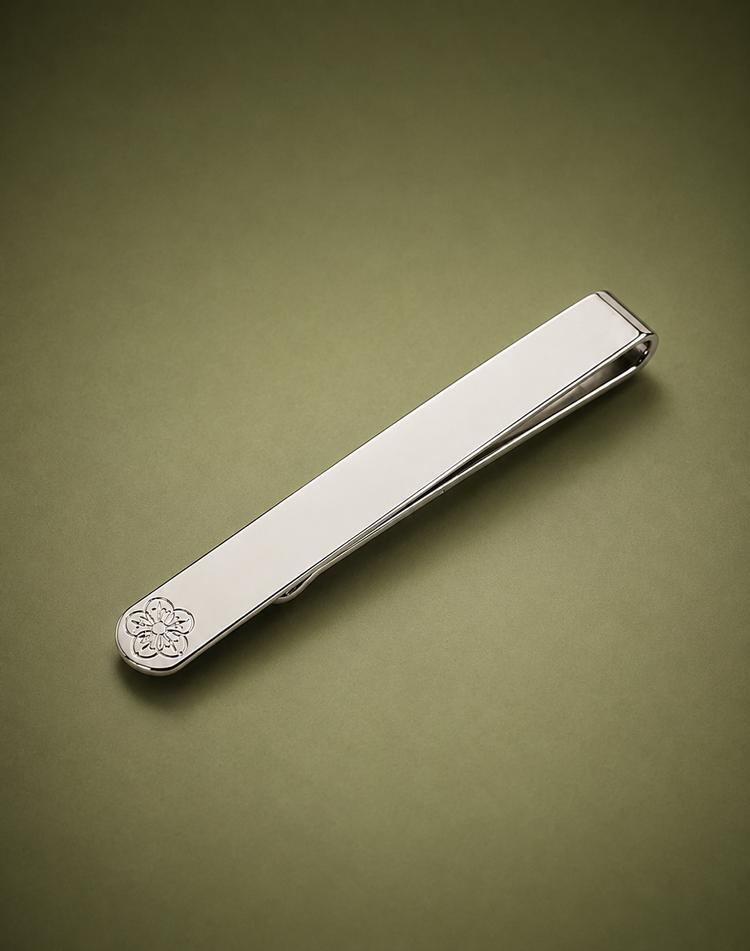 Silver Gresham Blake Logo Tie Bar
