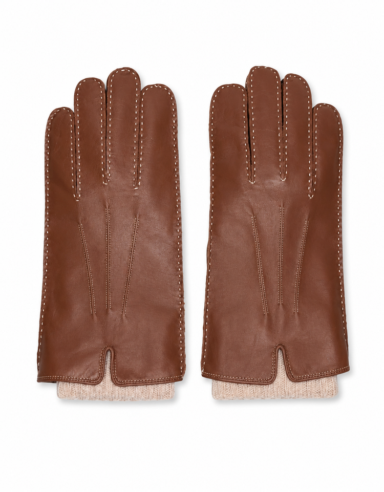 Tawny Brown Leather Gloves