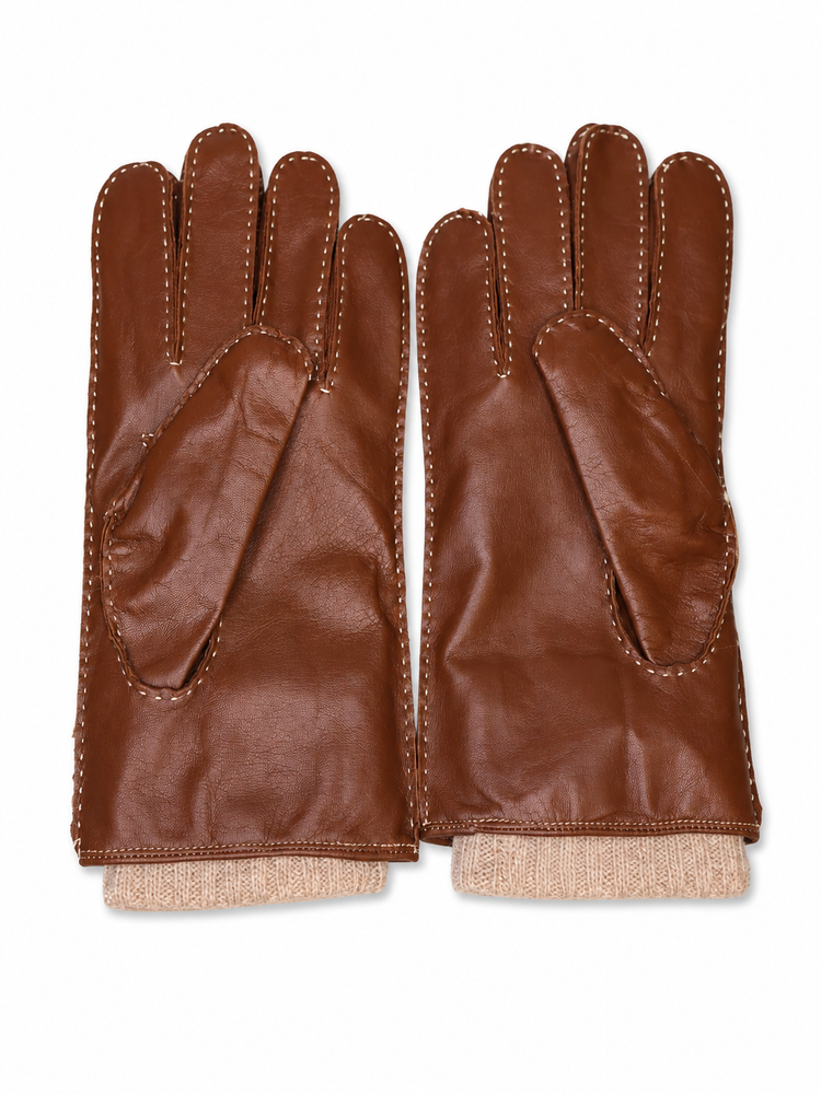 Tawny Brown Leather Gloves