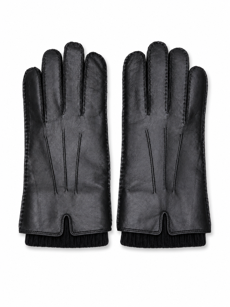 Black Leather Gloves