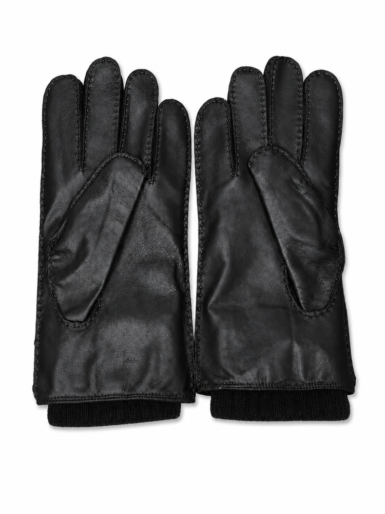 Black Leather Gloves