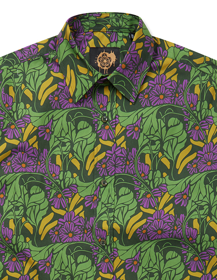 Purple & Green Garden Shirt