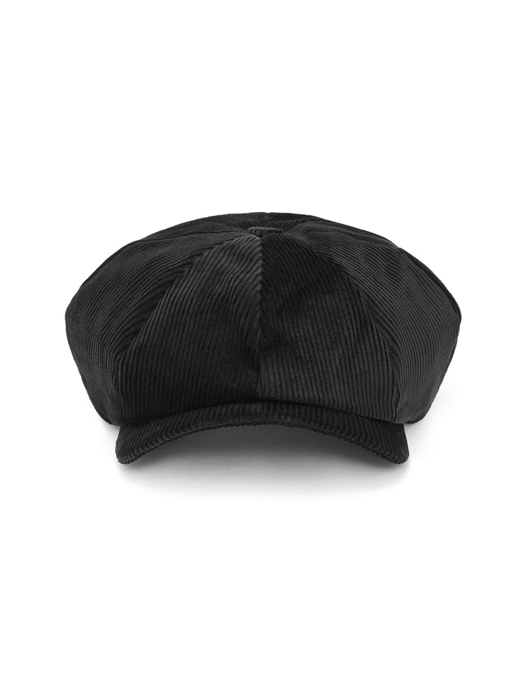 Peaky Blinders Black Corduroy Newsboy Cap