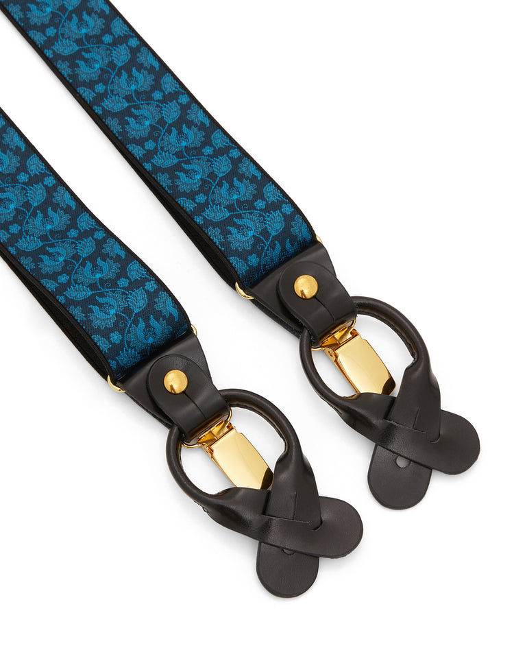 Peaky Blinders Braces - Blue & Gold