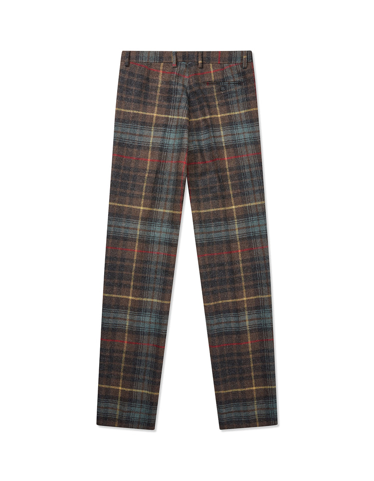 Hunting Brown Check Wool Trousers