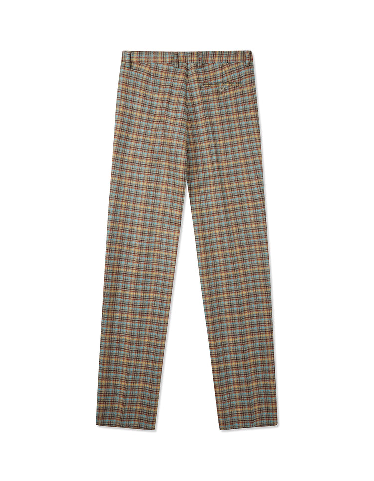 Blithfield Brown Check Wool Trousers GOLD COLLECTION