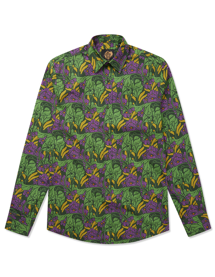 Purple & Green Garden Shirt