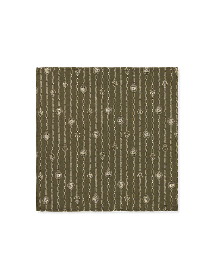 Peaky Blinders Green Chain Silk Jacquard Square