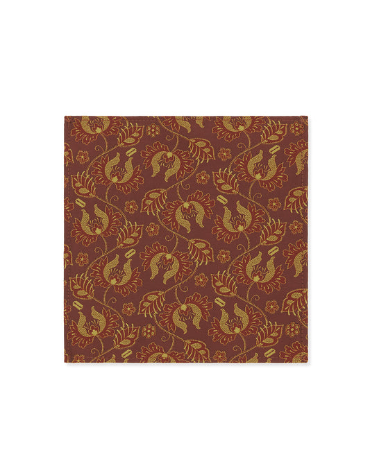 Peaky Blinders Red & Gold Paisley Silk Jacquard Square