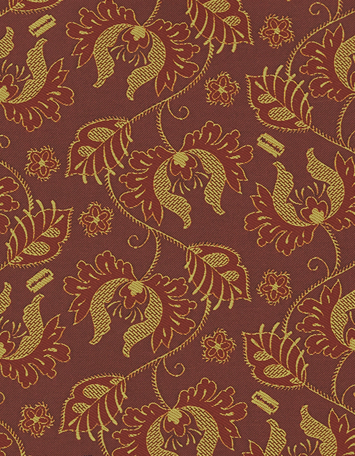Peaky Blinders Red & Gold Paisley Silk Jacquard Square