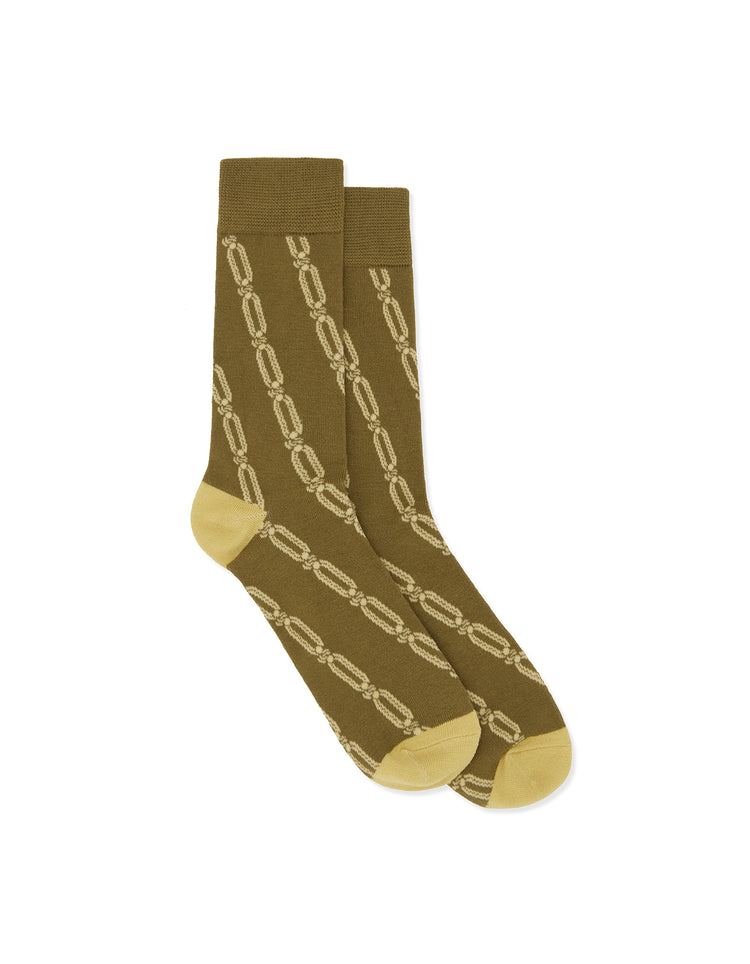 Peaky Blinders - Green Chain Bamboo Socks Size 7-12