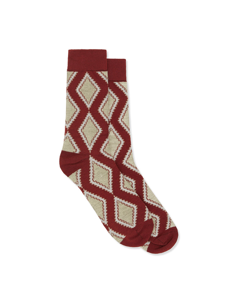 Peaky Blinders - Red Diamond Bamboo Socks Size 7-12