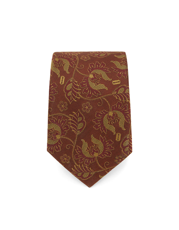 Peaky Blinders Gold & Red Paisley Tie