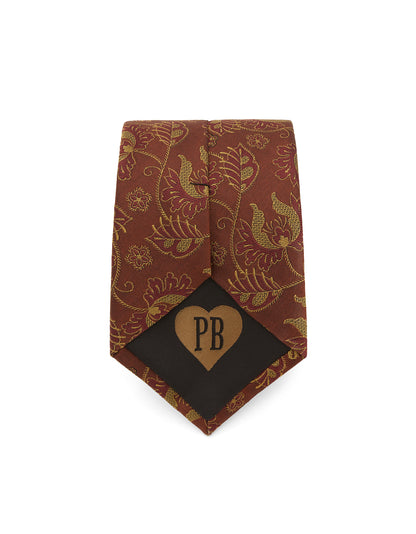 Peaky Blinders Gold & Red Paisley Tie