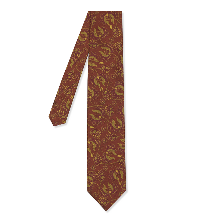 Peaky Blinders Gold & Red Paisley Tie