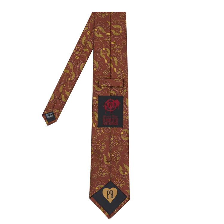 Peaky Blinders Gold & Red Paisley Tie