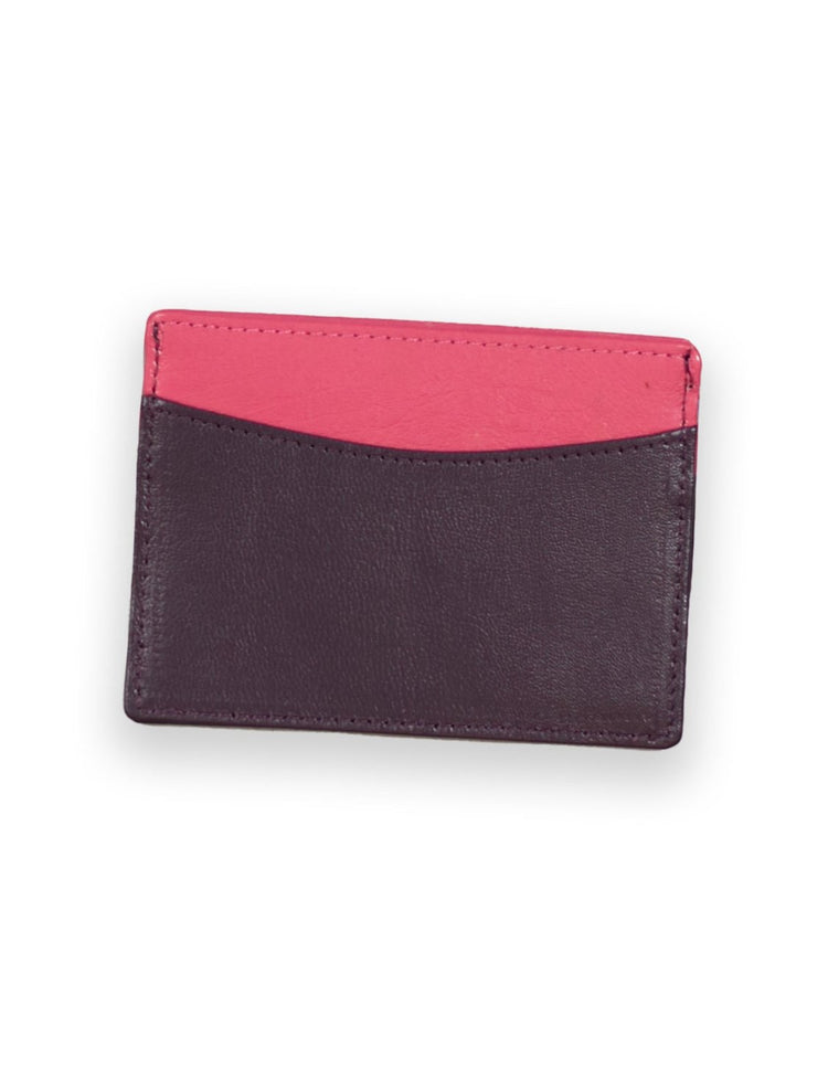 Purple Leather Card Holder