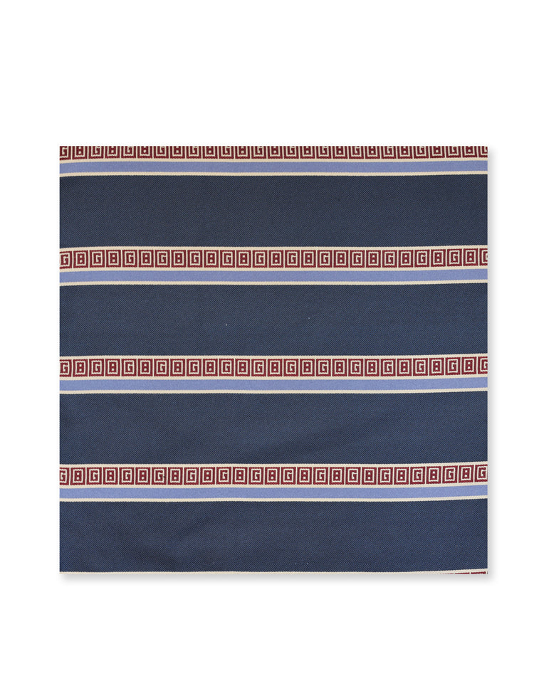 Navy Stripe Pocket Square
