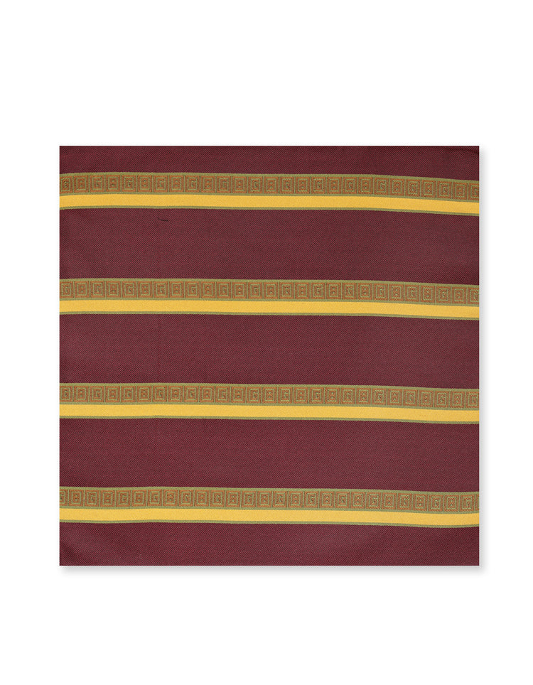 Burgundy Stripe Pocket Square