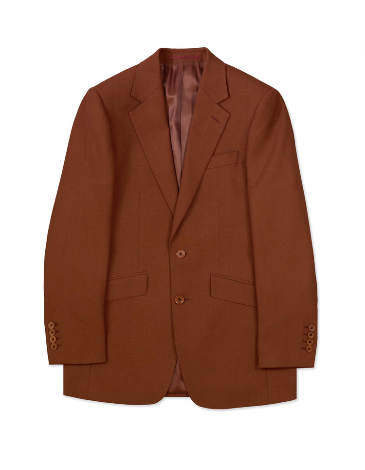 Burnt Orange Wool 2 Piece Suit