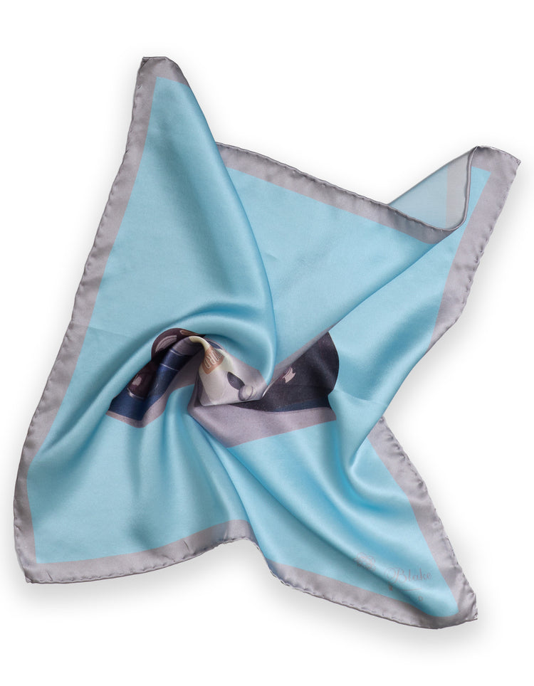 Blue Tool Pocket Square