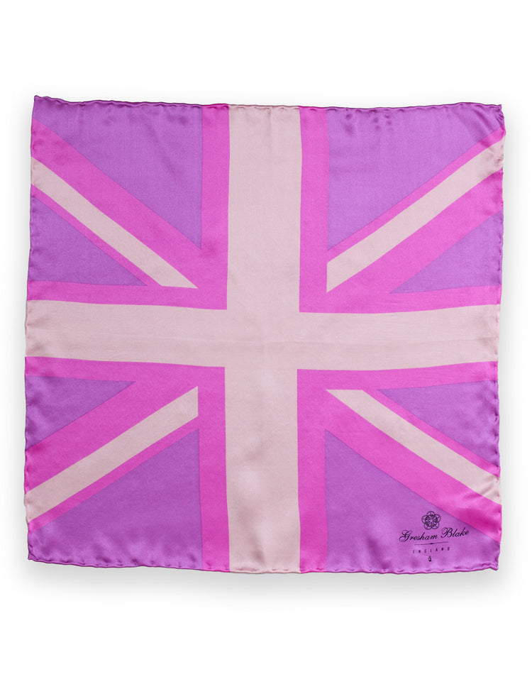 Pink Union Flag Pocket Square