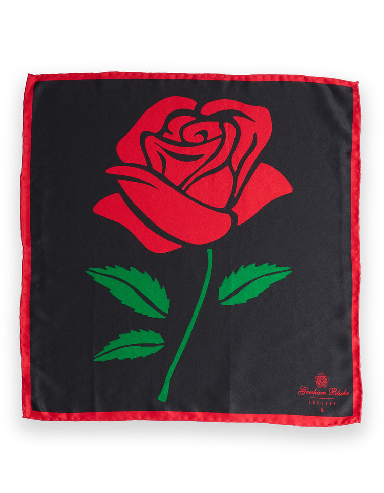 Black Rose Pocket Square