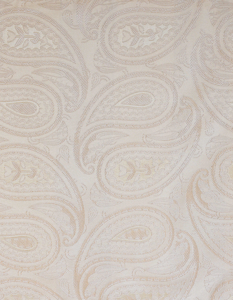 Ivory Paisley Pocket Square