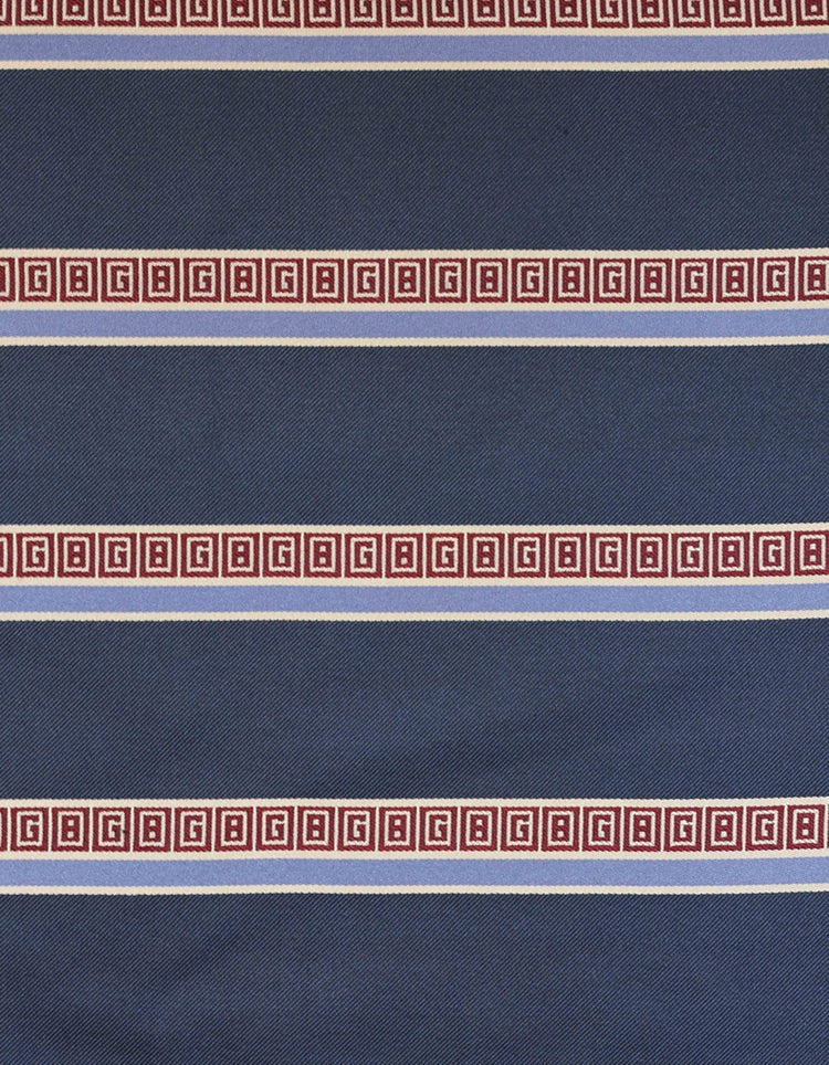 Navy Stripe Pocket Square