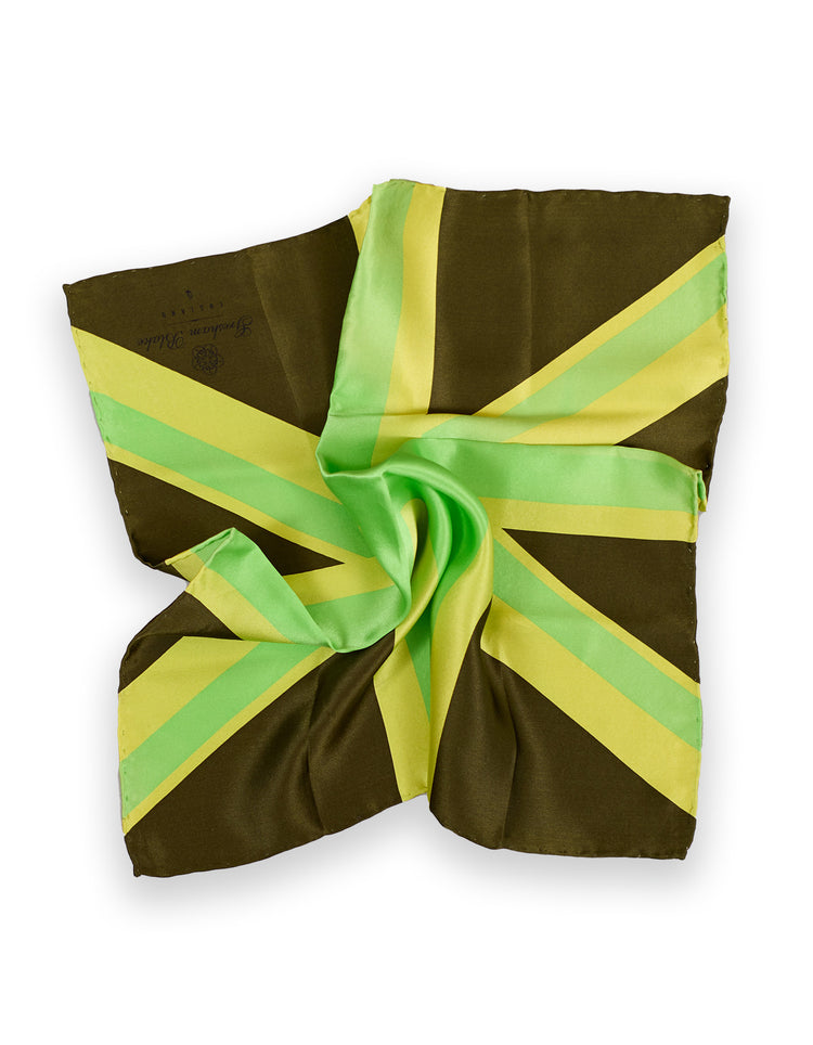 Green Union Flag Pocket Square