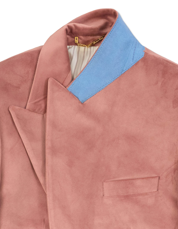 Dusty Pink Velvet Jacket GOLD