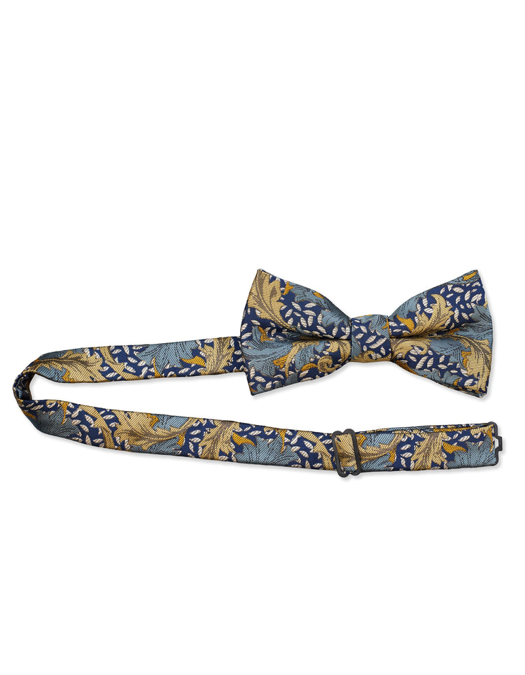 Navy & Gold Leaf Bow Tie