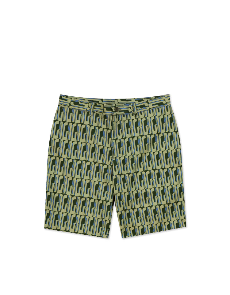 Graphic GB Green Shorts