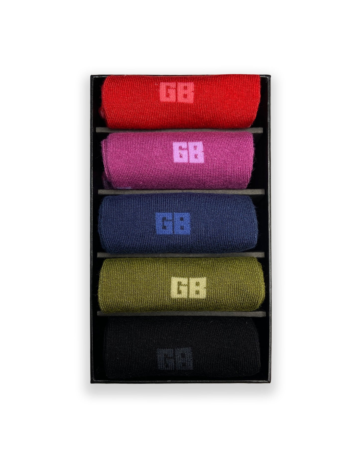 GB Monogram Bamboo Sock Box Set