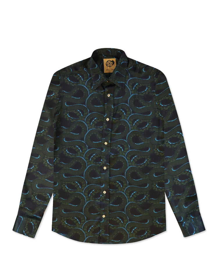 Midnight Snakes Silk Shirt