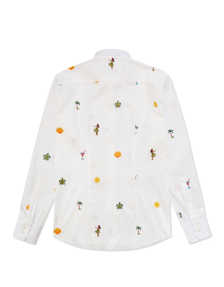 Hawaiian Embroidered Shirt