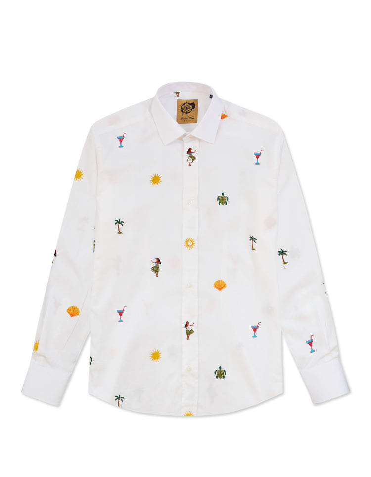 Hawaiian Embroidered Shirt