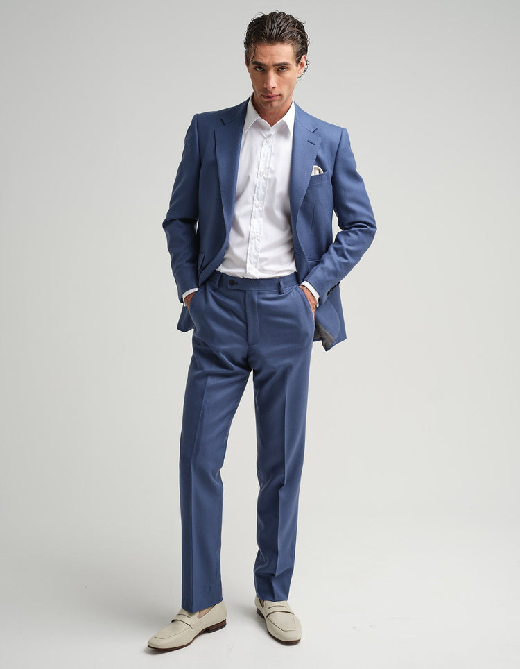 Airforce Blue Twill Suit - Gresham Blake Online