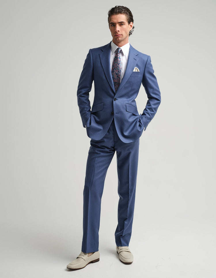 Airforce Blue Twill Suit - Gresham Blake Online