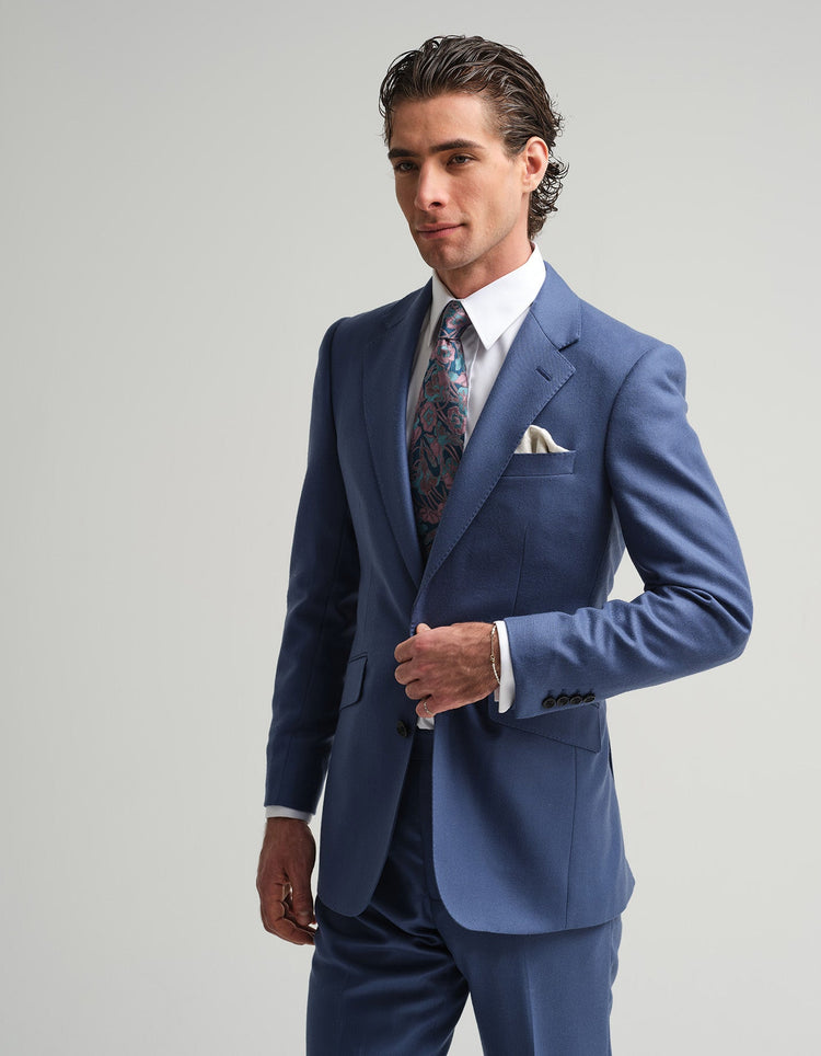 Airforce Blue Twill Suit - Gresham Blake Online
