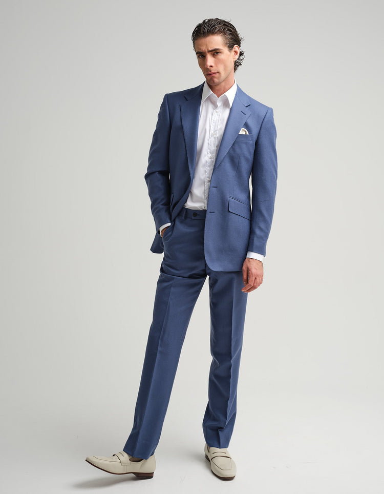 Airforce Blue Twill Suit - Gresham Blake Online